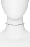 SAINT LAURENT CRYSTAL CHOKER NECKLACE