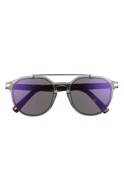 Dior Blacksuit 56mm Aviator Sunglasses In Grey / Violet