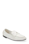 Tory Burch Ballet Loafer In Shiny White / Cognac