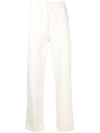 Palmes White Broom Straight-leg Trousers In White