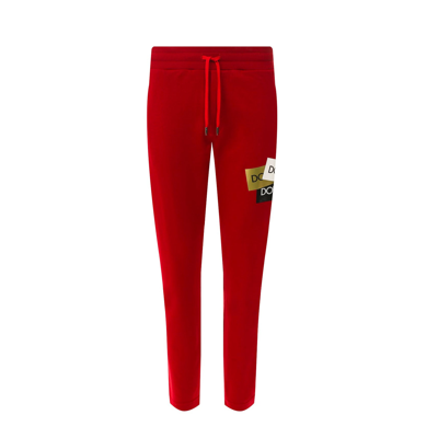 Dolce & Gabbana Jogging Style Pants In Red