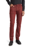 Ag Everett Airluxe Slim Straight Commuter Pants In Dark Sangria