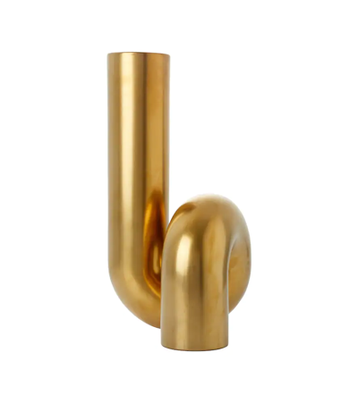 Polspotten Yourtube Ceramic Vase In Gold