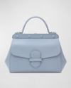 Franzi Margherita Calf Leather Crossbody Bag In Blue