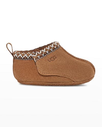 Ugg Kids' Girl's Tasman Pre-walker Suede Booties, Baby In Chestnut