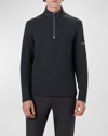 Bugatchi Comfort Cotton Blend Quarter Zip Pullover In Graphite