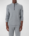Bugatchi Comfort Cotton Blend Quarter Zip Pullover In Cement
