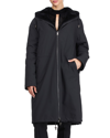 Gorski Reversible Shearling Lamb Parka Coat In Snow Lprd Black