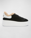 Ash Moby Be Kind Faux Fur Flatform Sneakers In Black