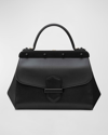 Franzi Margherita Calf Leather Crossbody Bag In Black