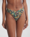 Hanky Panky Printed Original-rise Signature Lace Thong In Camo Garden