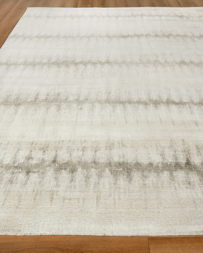 Exquisite Rugs Wynnedott Hand Loomed Rug, 10' X 14' In Ivory/silver