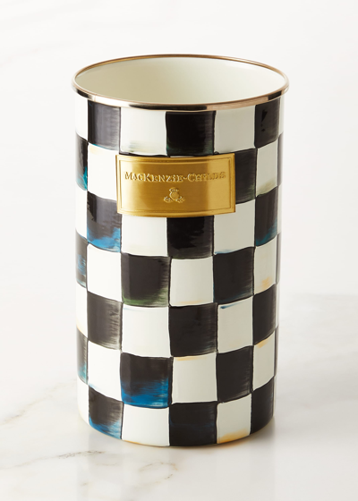 Mackenzie-childs Courtly Check Utensil Holder In Black Pattern
