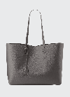 SAINT LAURENT EAST WEST CALFSKIN SHOPPING TOTE BAG