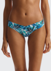 Commando Print Microfiber Thong In Green Palms