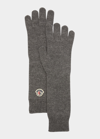 Moncler Wool 6 Cashmere Gloves In Medium Grey