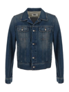 Mm6 Maison Margiela Men's Paint Splashed Denim Jacket In Blue