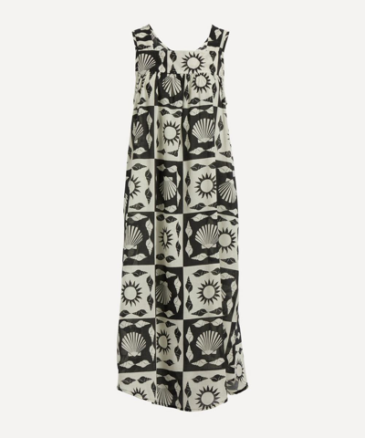 Lisa Says Gah Dahlia Sundress In Warm Sun Black