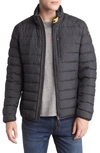 Parajumpers Perry Anthracite Grey Hooded Down Jacket In Black