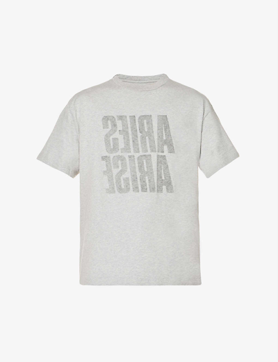 Aries Inside Out Graphic-print Relaxed-fit Cotton-jersey T-shirt In Grey