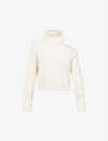 Paige Raundi Cold-shoulder Wool Sweater In Ivory