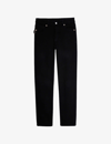 Zadig & Voltaire Boyfit Cropped-leg Five-pocket Jeans In Noir