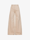 Joseph Morisset Wide-leg High-rise Woven Trousers In Sand