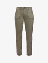 Paige Mayslie Tapered Mid-rise Stretch-denim Jeans In Green