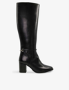 DUNE TADLEY SNAFFLE-BACK LEATHER KNEE-HIGH BOOTS