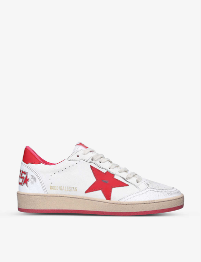 Golden Goose Ball Star 10275 Leather Low-top Trainers In White/comb