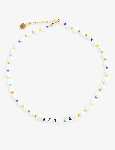 Sporty And Rich Wellness Stainless-steel Beaded Necklace In Multi