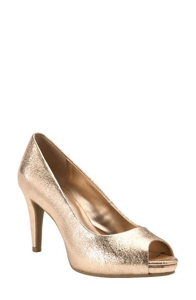 Bandolino Peep Toe Platform Pump In Light Pink 680