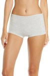 Skims Stretch Cotton Boyshorts In Light Heather Grey