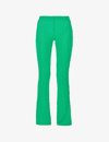 SONG FOR THE MUTE SLIM-FIT ELASTICATED-WAIST FLARED-LEG HIGH-RISE WOVEN TROUSERS