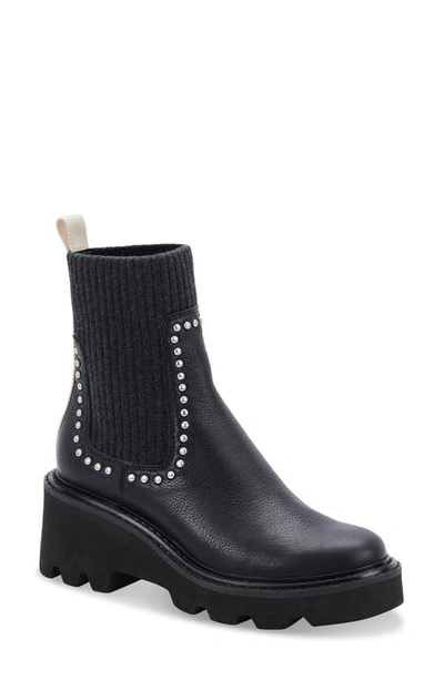 Dolce Vita Women's Hoven Studded H2o Pull On Booties In Black Stud