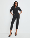 Veronica Beard Renzo Pant In Black With Gold Buttons