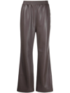 APPARIS FLARED FAUX-LEATHER TROUSERS