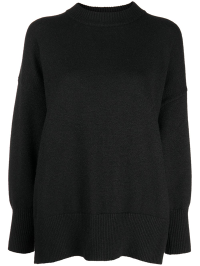 Apparis Ribbed-knit Long-sleeved Jumper In Black