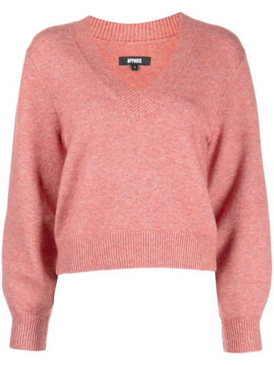 Apparis Moira V-neck Jumper In Orange