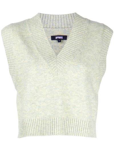 Apparis Arthur V-neck Waistcoat In Limeade