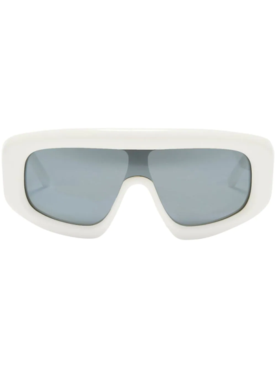 Palm Angels Carmel Shield-frame Sunglasses In Weiss