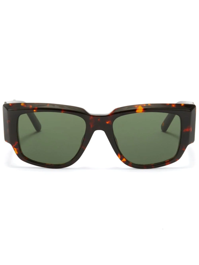 Palm Angels Square-frame Sunglasses In Braun