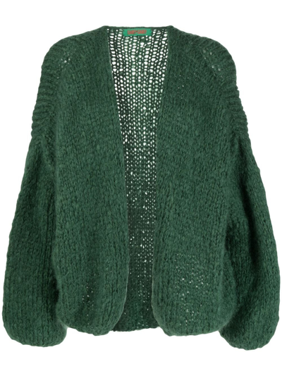 Casey Casey Drop-shoulder Wool Cardigan In Green