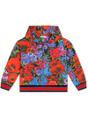 DOLCE & GABBANA FLORAL-PRINT ZIP-FRONT HOODIE