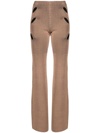 DION LEE FLARED CUT-OUT DETAIL TROUSERS