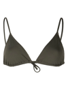 Eres Mouna Triangle-cup Bikini Top In Olive Noir