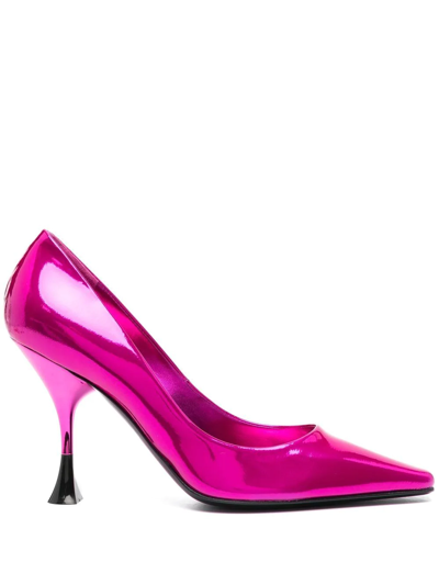 3juin Bahia-s Pumps In Fuxia Leather In Rosa