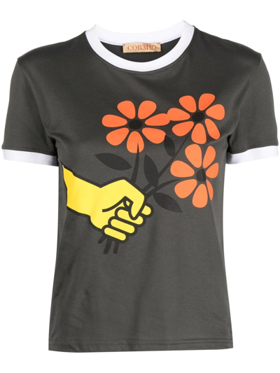 Cormio Graphic-print Cotton T-shirt In Multi-colored
