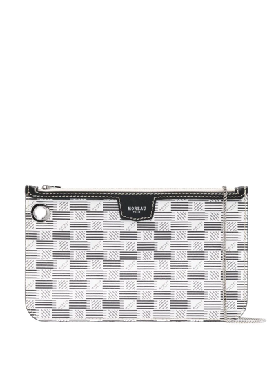 Moreau Leather Clutch Bag In White