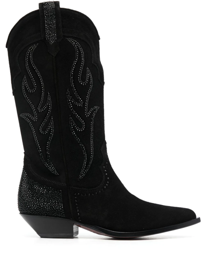 Sonora Santa Fe Swarovski-crystal-embellished Boots In Black